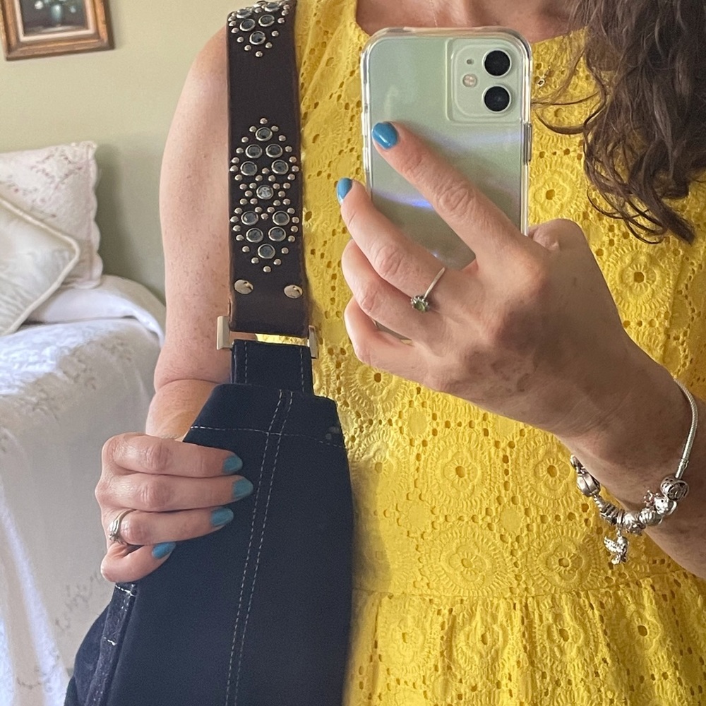 Tylie Malibu Suede and Swarovski Hobo